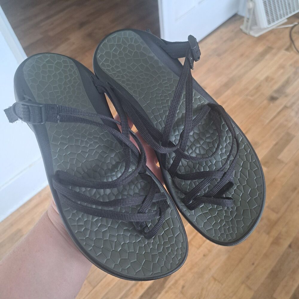 Chaco ZX/2 Classic Athletic Hiking Comfort Womens Sandal Size 7 Green Black Shoe